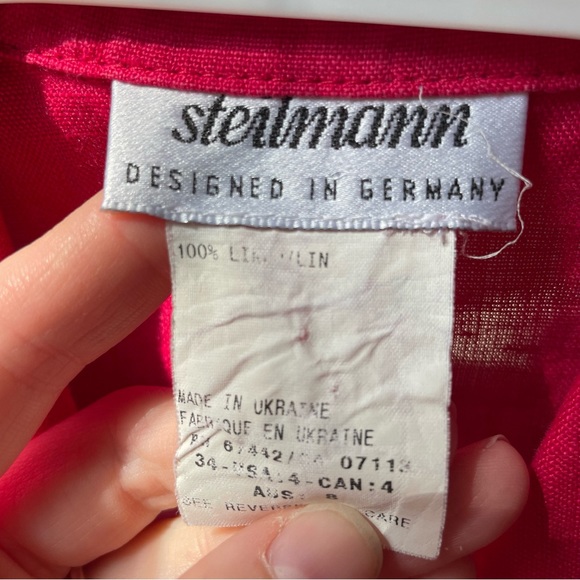 Magenta Linen Top - Picture 4 of 4